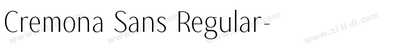 Cremona Sans Regular字体转换